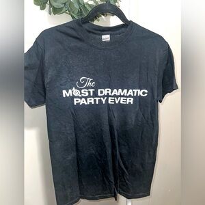The most dramatic party ever Black graphic short sleeve tee size small